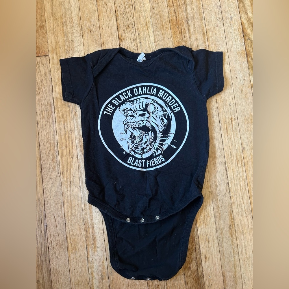 3/$12 Black Graphic Kids Bodysuit